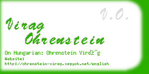 virag ohrenstein business card